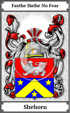 Shehorn Family Crest Download (JPG)  Book Plated - 150 DPI