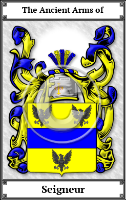 Seigneur Family Crest Download (JPG)  Book Plated - 150 DPI