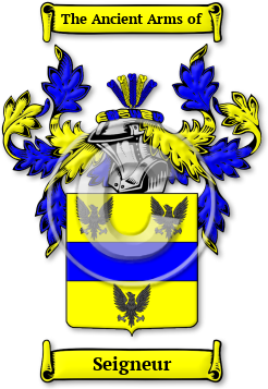 Seigneur Family Crest Download (jpg) Legacy Series - 150 DPI