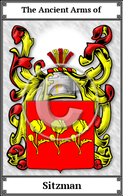 Sitzman Family Crest Download (JPG)  Book Plated - 150 DPI