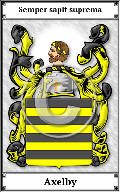 Axelby Family Crest Download (JPG)  Book Plated - 150 DPI