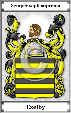 Exelby Family Crest Download (JPG)  Book Plated - 150 DPI