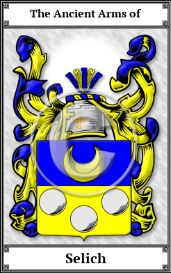 Selich Family Crest Download (JPG)  Book Plated - 150 DPI