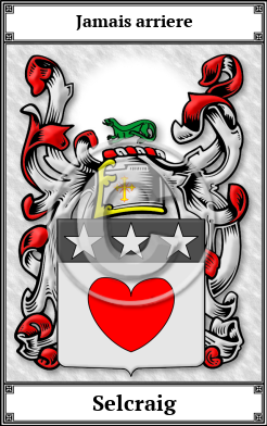 Selcraig Family Crest Download (JPG)  Book Plated - 150 DPI