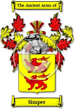 Simper Family Crest Download (jpg) Legacy Series - 150 DPI