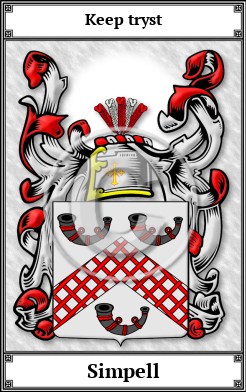 Simpell Family Crest Download (JPG) Book Plated - 600 DPI
