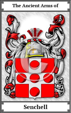 Senchell Family Crest Download (JPG)  Book Plated - 150 DPI