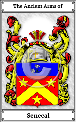 Senecal Family Crest Download (JPG) Book Plated - 600 DPI