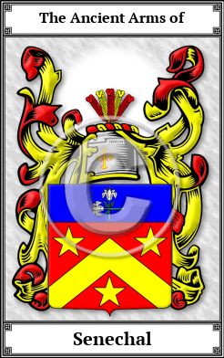 Senechal Family Crest Download (JPG)  Book Plated - 150 DPI