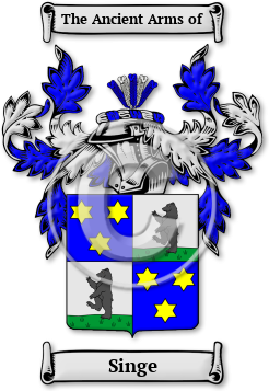 Singe Family Crest Download (jpg) Legacy Series - 150 DPI