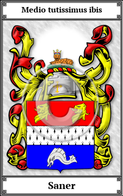 Saner Family Crest Download (JPG)  Book Plated - 150 DPI
