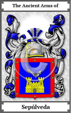 Sepúlveda Family Crest Download (JPG)  Book Plated - 150 DPI