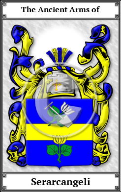 Serarcangeli Family Crest Download (JPG)  Book Plated - 150 DPI