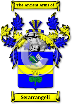 Serarcangeli Family Crest Download (jpg) Legacy Series - 150 DPI