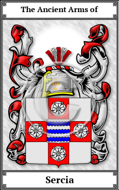 Sercia Family Crest Download (JPG)  Book Plated - 150 DPI