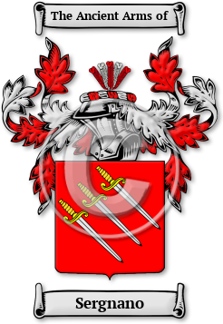 Sergnano Family Crest Download (jpg) Legacy Series - 150 DPI