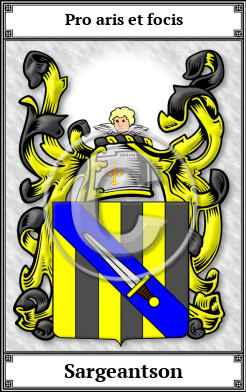 Sargeantson Family Crest Download (JPG)  Book Plated - 150 DPI