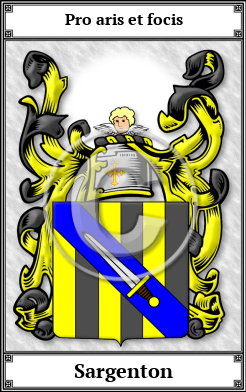 Sargenton Family Crest Download (JPG) Book Plated - 600 DPI