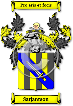Sarjantson Family Crest Download (jpg) Legacy Series - 150 DPI