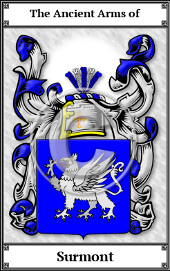 Surmont Family Crest Download (JPG)  Book Plated - 150 DPI