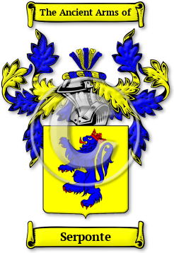 Serponte Family Crest Download (jpg) Legacy Series - 150 DPI