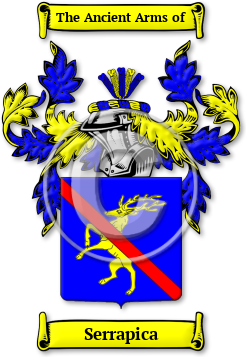 Serrapica Family Crest Download (jpg) Legacy Series - 150 DPI