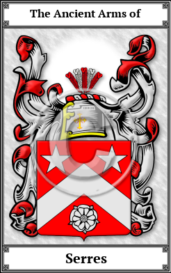 Serres Family Crest Download (JPG)  Book Plated - 150 DPI