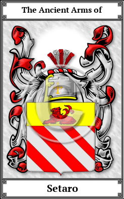 Setaro Family Crest Download (JPG)  Book Plated - 150 DPI