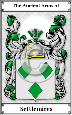Settlemires Family Crest Download (JPG)  Book Plated - 150 DPI
