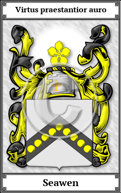 Seawen Family Crest Download (JPG)  Book Plated - 150 DPI