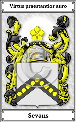 Sevans Family Crest Download (JPG)  Book Plated - 150 DPI