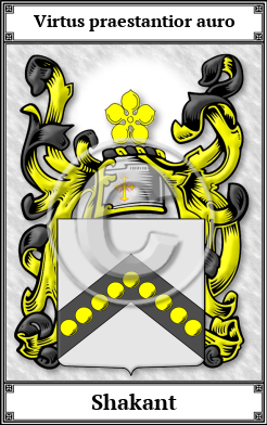 Shakant Family Crest Download (JPG)  Book Plated - 150 DPI