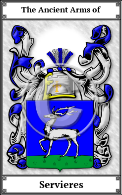 Servieres Family Crest Download (JPG)  Book Plated - 150 DPI