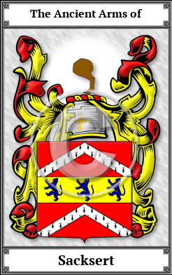 Sacksert Family Crest Download (JPG)  Book Plated - 150 DPI