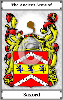 Saxord Family Crest Download (JPG)  Book Plated - 150 DPI