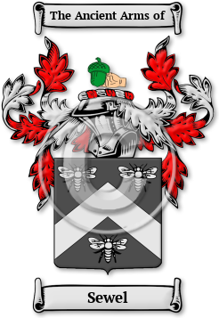 Sewel Family Crest Download (jpg) Legacy Series - 150 DPI