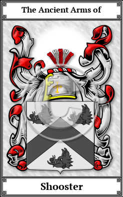 Shooster Family Crest Download (JPG)  Book Plated - 150 DPI
