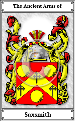 Saxsmith Family Crest Download (JPG)  Book Plated - 150 DPI