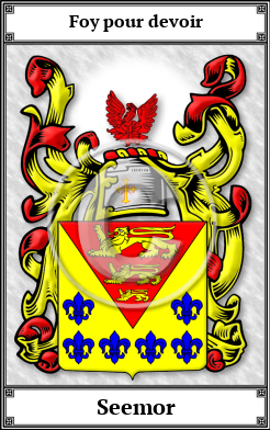 Seemor Family Crest Download (JPG)  Book Plated - 150 DPI