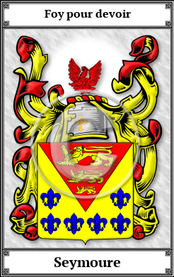 Seymoure Family Crest Download (JPG) Book Plated - 600 DPI