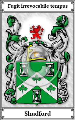 Shadford Family Crest Download (JPG)  Book Plated - 150 DPI