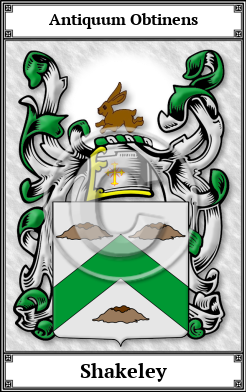Shakeley Family Crest Download (JPG)  Book Plated - 150 DPI