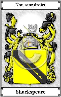 Shackspeare Family Crest Download (JPG)  Book Plated - 150 DPI