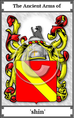 'shin' Family Crest Download (JPG) Book Plated - 600 DPI