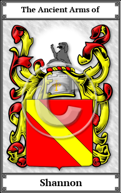 Shannon Family Crest Download (JPG) Book Plated - 600 DPI