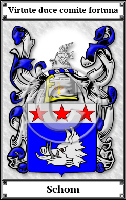 Schom Family Crest Download (JPG)  Book Plated - 150 DPI