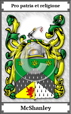McShanley Family Crest Download (JPG)  Book Plated - 150 DPI