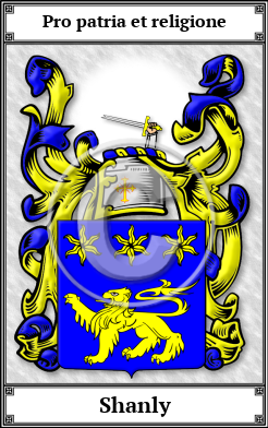 Shanly Family Crest Download (JPG)  Book Plated - 150 DPI