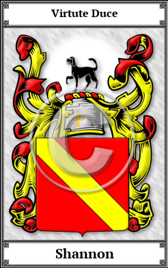 Shannon Family Crest Download (JPG)  Book Plated - 150 DPI