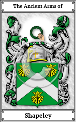 Shapeley Family Crest Download (JPG)  Book Plated - 150 DPI